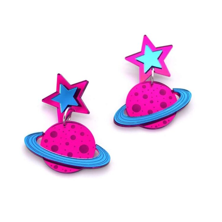Earrings "Planet Saturn" - FUNK DA QUEEN