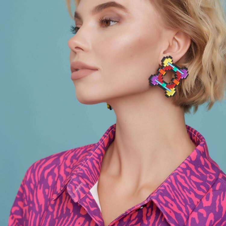 Earrings "Art Pixel" - FUNK DA QUEEN