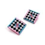 Earrings "Chessboard" - FUNK DA QUEEN