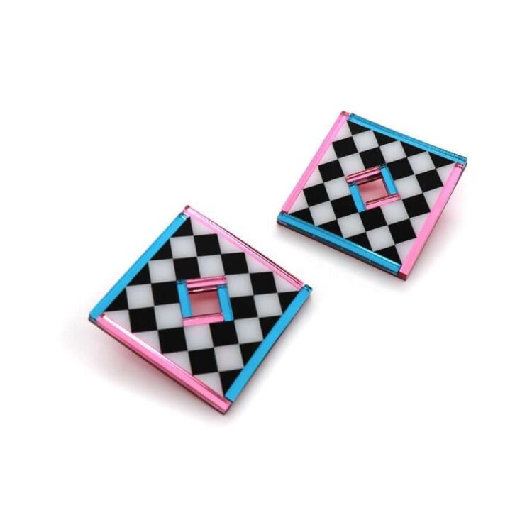 Earrings "Chessboard" - FUNK DA QUEEN
