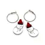 Earrings "Snowman Hoopies" - FUNK DA QUEEN