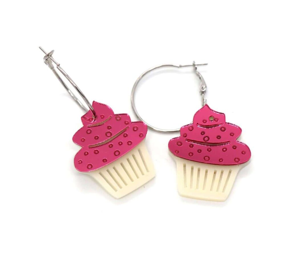 IMG_1271 Earrings "Cup Cake Hoopies" - FUNK DA QUEEN
