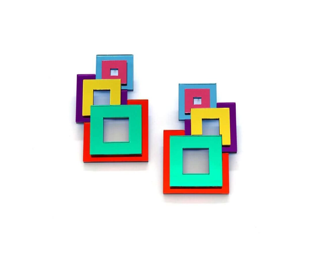 Earrings "Gradient Cubes" - FUNK DA QUEEN