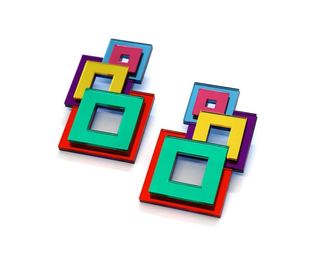 Earrings "Gradient Cubes" - FUNK DA QUEEN