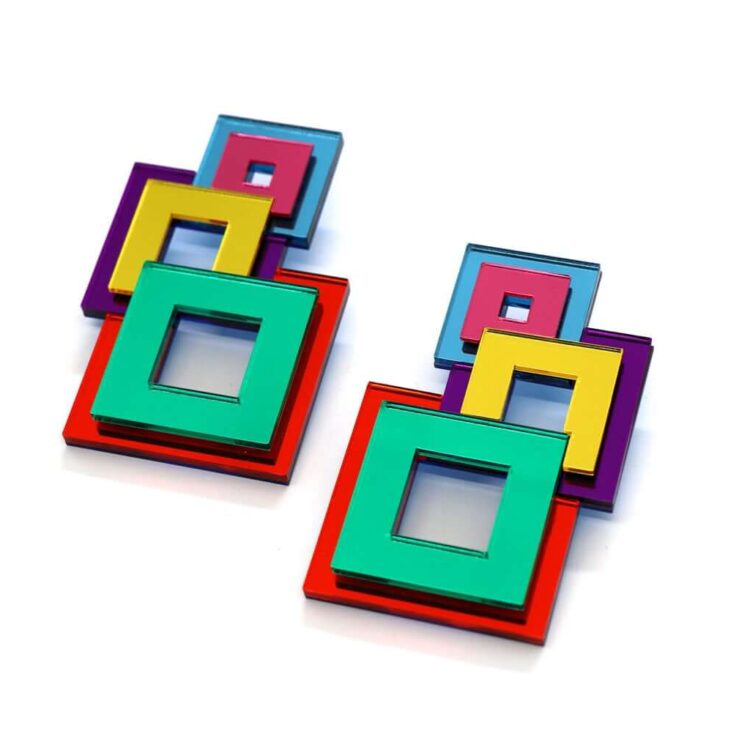 Earrings "Gradient Cubes" - FUNK DA QUEEN