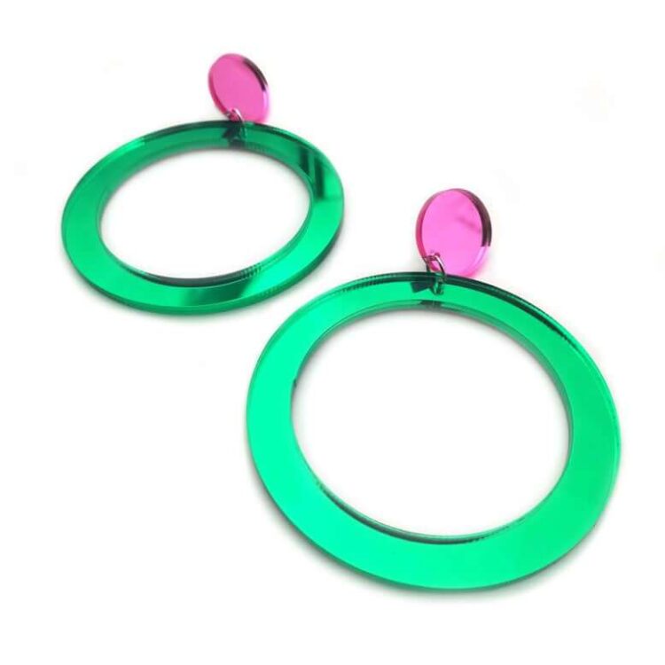 Earrings "Hula Hoops Mirror" - FUNK DA QUEEN