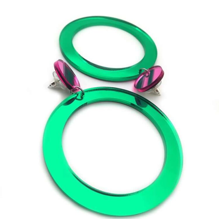 Earrings "Hula Hoops Mirror" - FUNK DA QUEEN