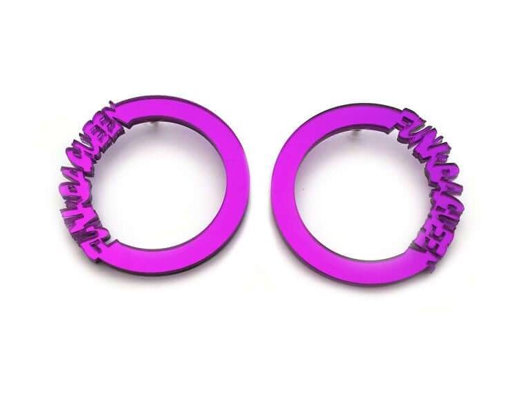 Earrings "FdQ Mirror Hoops" - FUNK DA QUEEN