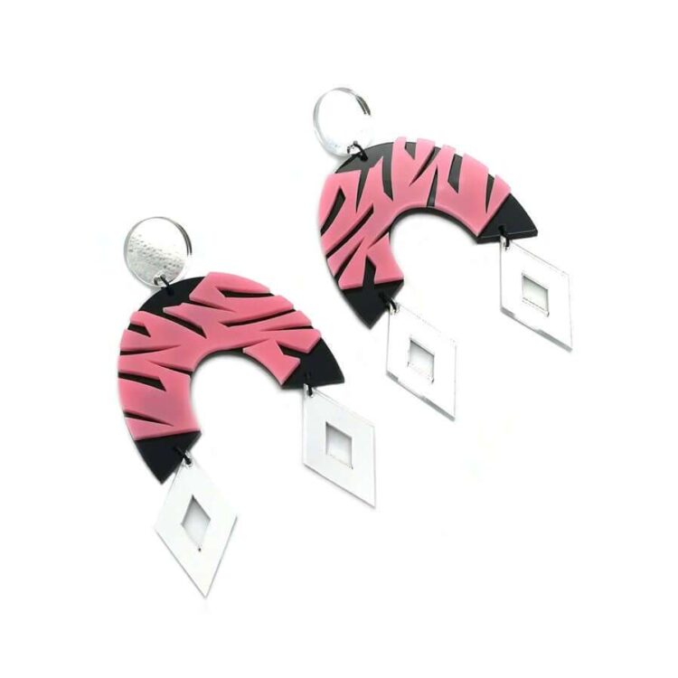 Earrings "Horseshoe Zebra" - FUNK DA QUEEN