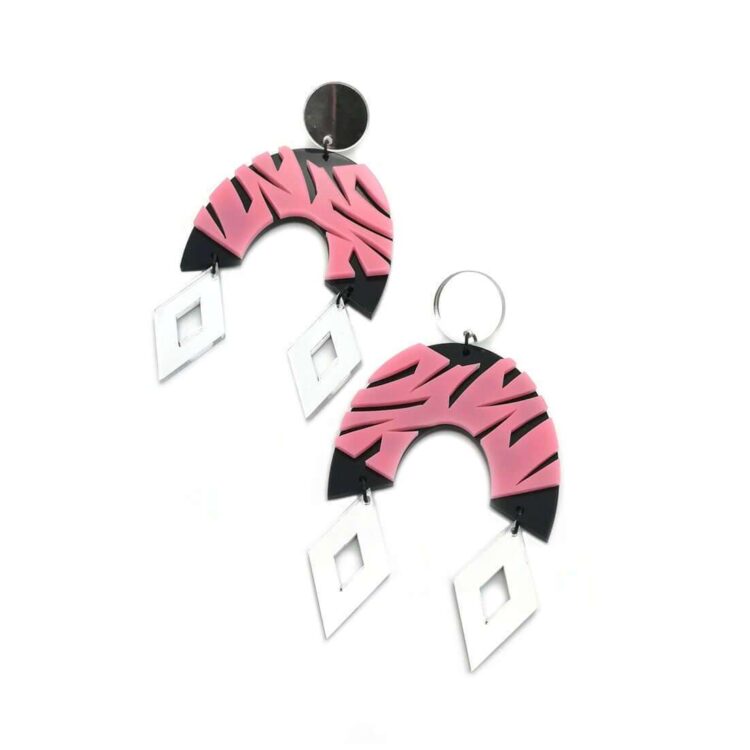 Earrings "Horseshoe Zebra" - FUNK DA QUEEN