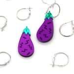 Earrings "Eggplant" - FUNK DA QUEEN