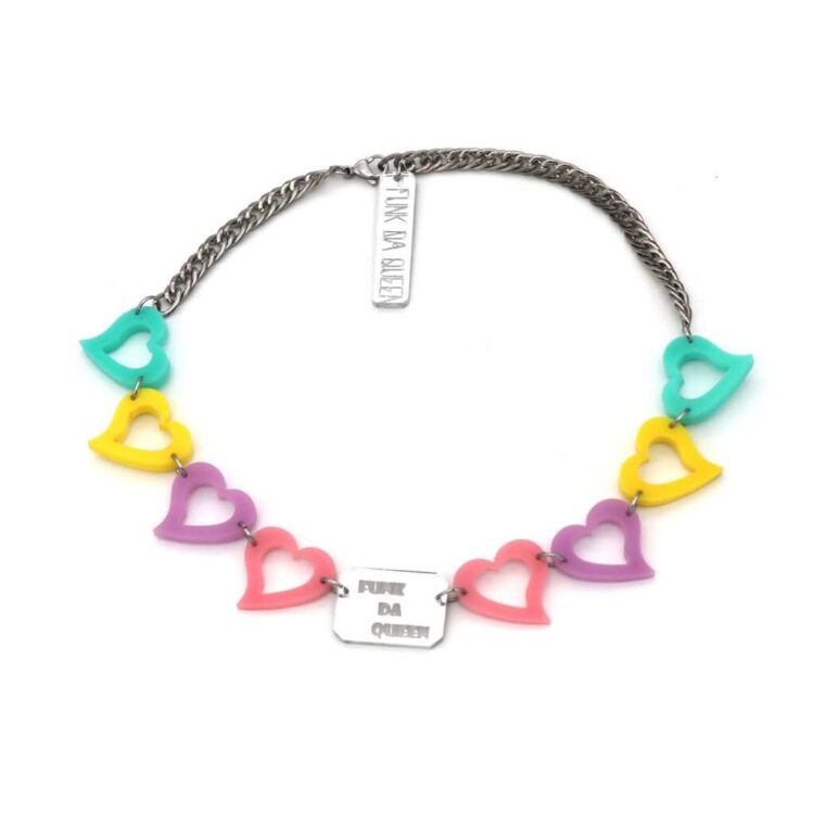 Choker "Colored Hearts" - FUNK DA QUEEN