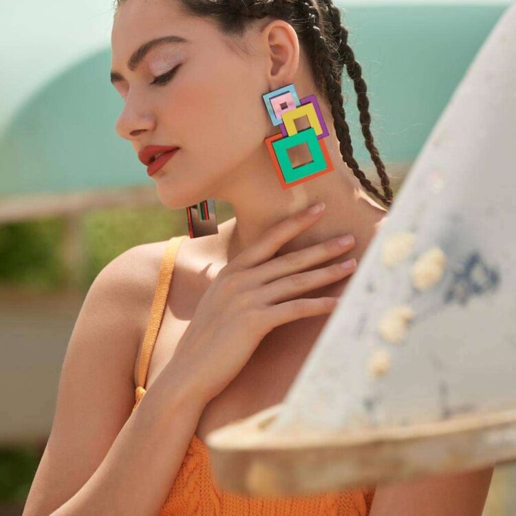 Earrings "Gradient Cubes" - FUNK DA QUEEN