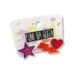 Double Star - Thunderbolt - Heart | Earrings