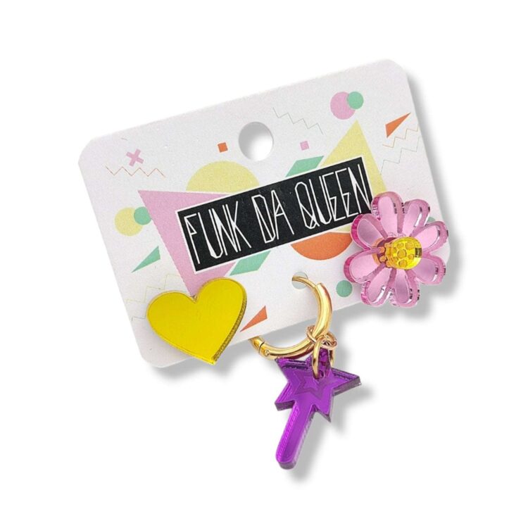 Heart - Magic Stick - Flower | Earrings