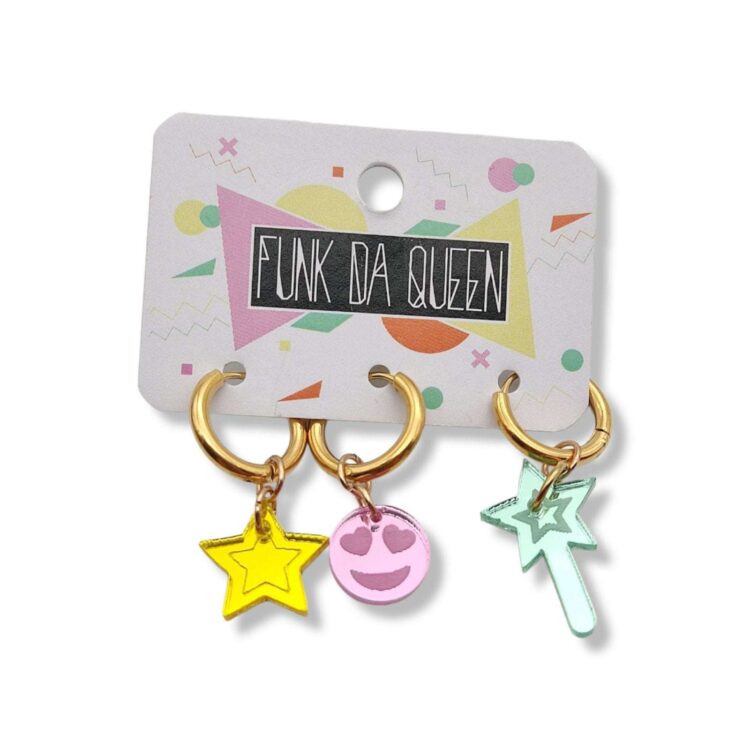 Star - Face - Magic Stick | Earrings
