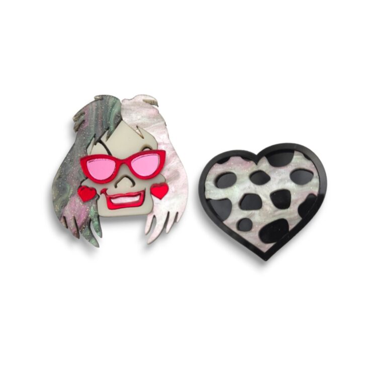 Bad Queen X Dalmatians Heart | Σκουλαρίκια