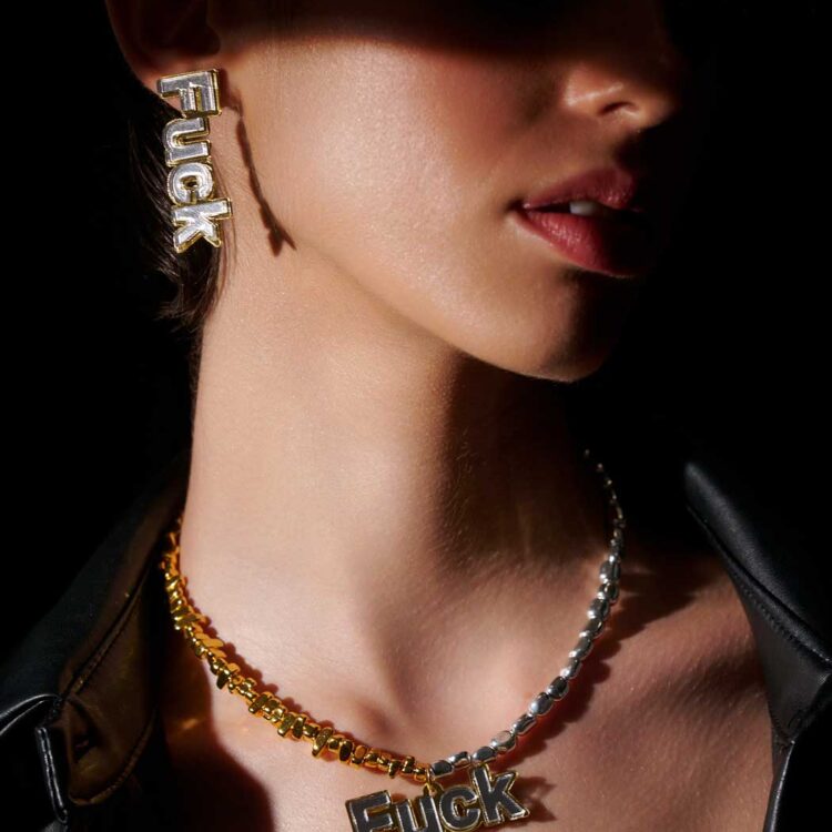 Fu@k mood SET | Earrings & Necklace