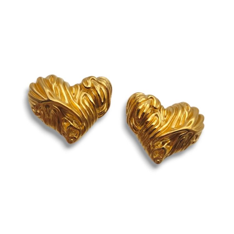 Choco Gold Heart | Earrings