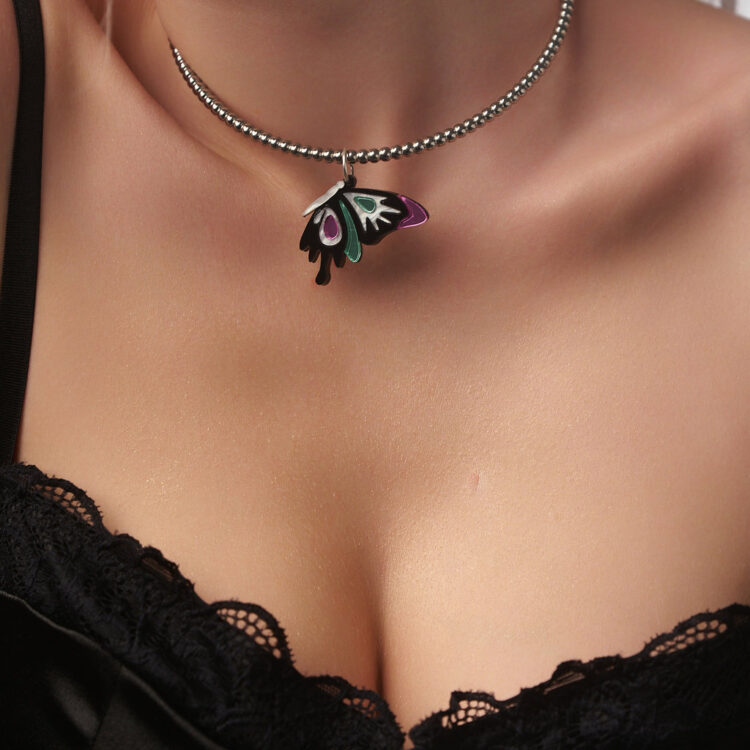 Butterfly Riot – Plexiglass butterfly necklace