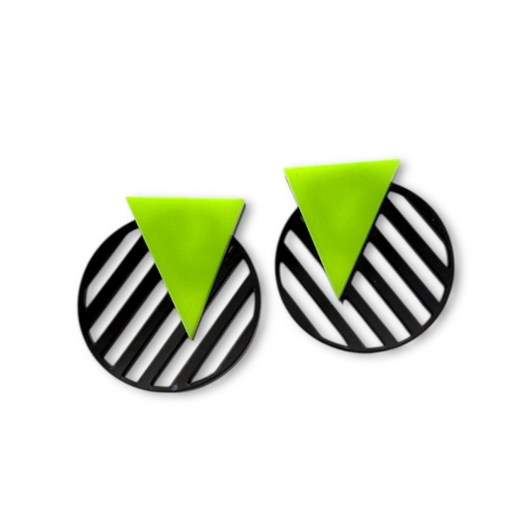 Grid Drop – Geometric plexiglass earrings