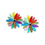Bloomie Pop – Multicolor plexiglass flower earrings