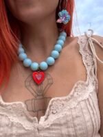 Beadline Sky – Κολιέ με χάντρες και plexiglass charm - Image 2