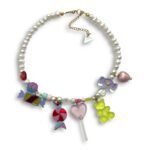 Candylicious Necklace – Κολιέ με freshwater pearls & καραμέλες από plexiglass