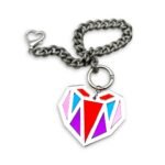 Bloody Heart Keychain – Μπρελόκ plexiglass με ατσάλινη αλυσίδα & πολύχρωμη καρδιά