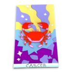 Cancer Wall Art – Handmade plexiglass wall decoration with Cancer zodiac sign