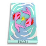 Pisces Wall Art – Handmade plexiglass wall decoration with Pisces zodiac sign