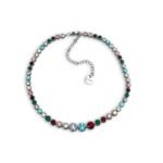Rainbow Queen Choker ατσάλινο κολιέ με πολύχρωμα κρύσταλλα FunkDaQueen
