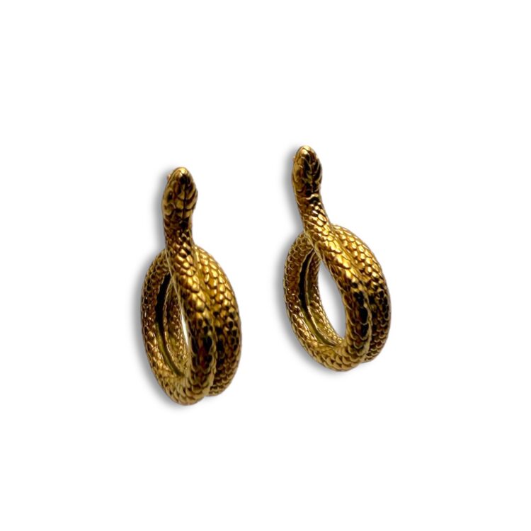Serpent Hoop Earrings – Gold Snake Earrings