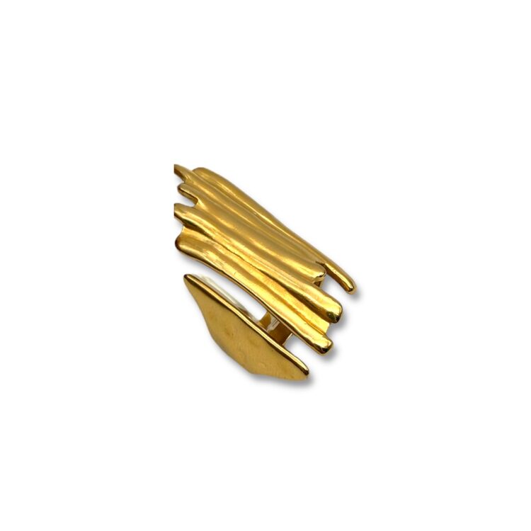 Sunflare Ring – Bold δαχτυλίδι σε χρυσό τόνο με οργανικό design