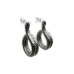 Serpent Hoop Earrings – Ασημί σκουλαρίκια φίδι