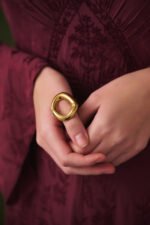 Infinity Ring – Gold-tone cuff ring with sculptural design - Image 2