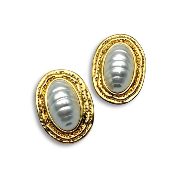 Aurum Pearl – Σκουλαρίκια από Ατσάλι με Πέρλα FunkDaQueen