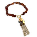 Χειροποίητο κολιέ Proud Horse με μοτίβο αλόγου και επιχρυσωμένες αλυσίδες FunkDaQueen