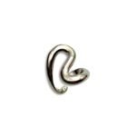 novelle silver ασημί sculptural σκουλαρίκι με οργανική καμπύλη