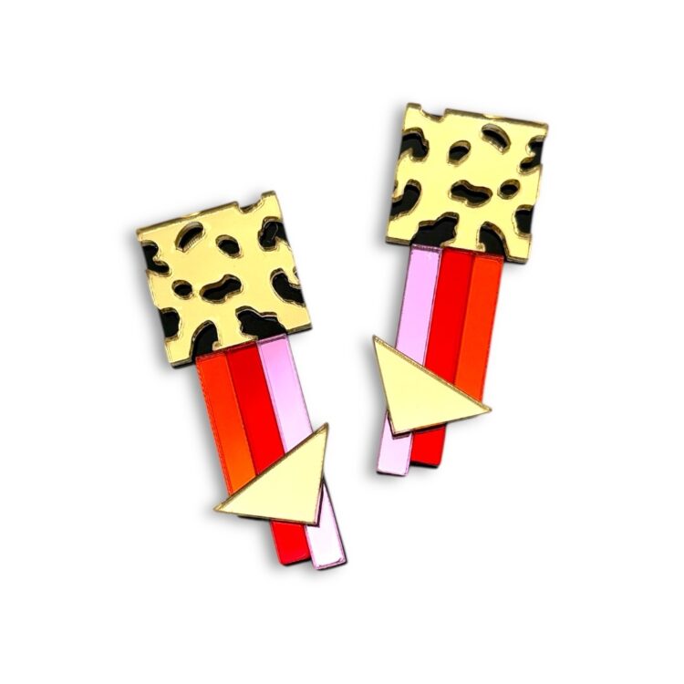 Leopard Rush – Σκουλαρίκια Plexiglass Animal Print FunkDaQueen