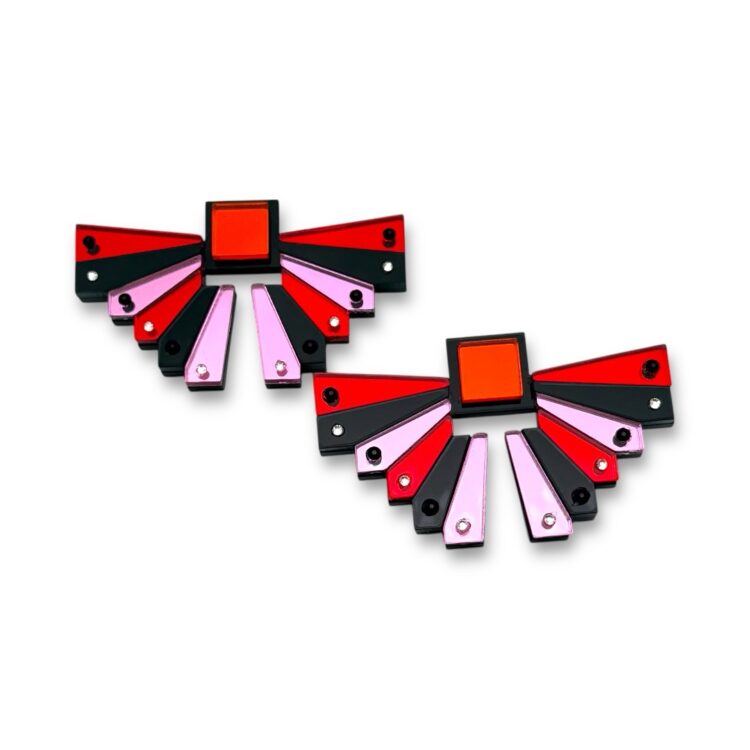 Deco Beat – Σκουλαρίκια Plexiglass Art Deco FunkDaQueen