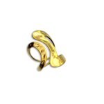 novessa gold χρυσό ατσάλινο δαχτυλίδι με οργανικές καμπύλες