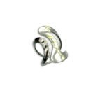 novessa silver ασημί ατσάλινο δαχτυλίδι με οργανικές καμπύλες