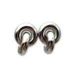 LoopNova Silver ατσάλινα σκουλαρίκια με διπλό δαχτυλίδι FunkDaQueen