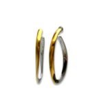 Detail of Polar Loop Mix gold & silver earrings – FunkDaQueen
