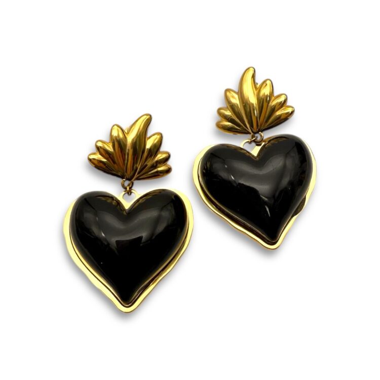 Heart Inferno – Stainless Steel Clip Earrings FunkDaQueen