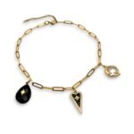 Shadowlight choker με οψιδιανό, καρδιά και κρύσταλλο – FunkDaQueen