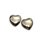 lovestone silver ατσάλινα σκουλαρίκια καρδιά καθρέπτης