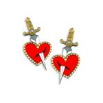 Σκουλαρίκια plexiglass καρδιά Heartstab – FunkDaQueen