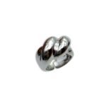 marisse silver ασημί twisted molten δαχτυλίδι
